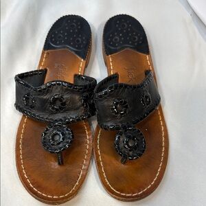 Jack Rogers Black and Brown Sandals
